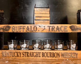 Buffalo Trace Bourbon Barrel Stave Shelf complete set.