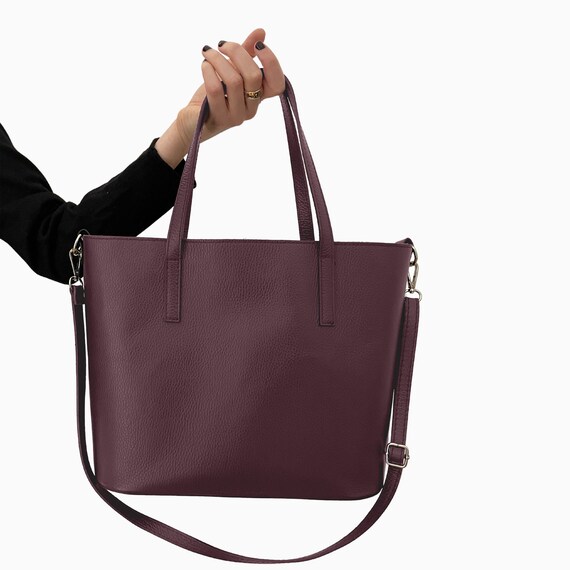 Large leather crossbody tote sales
