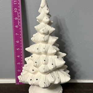 Ready to paint Christmas tree with stand, ceramic bisque