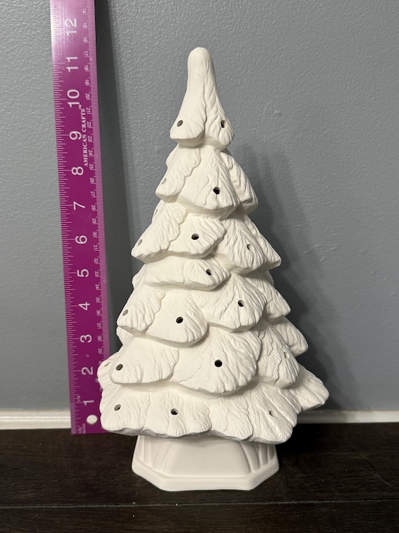 Fertiger Weihnachtsbaum zum Bemalen, aus Bisquit-Keramik