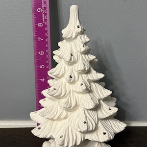 Ready to paint small Christmas tree, ceramic bisque