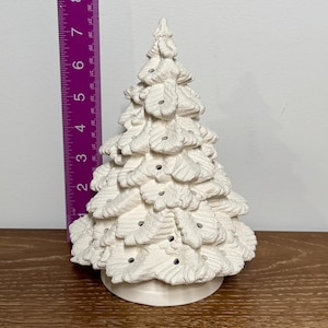 Ready to paint small fir Christmas tree, ceramic bisque