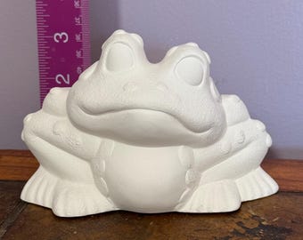 Biscotto in ceramica pronto per essere dipinto, piccola rana