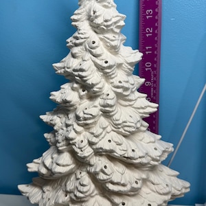 Ready to paint window sill Christmas tree, ceramic bisque
