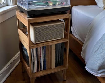 The Listening Station, Vinyl Record Storage, Record Player Table, Turntable Stand