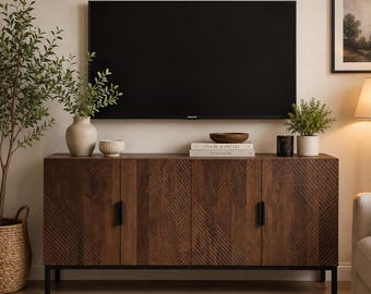 New 4 door Media cabinet Credenza Sideboard Office storage