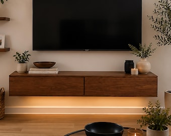 Floating TV Shelf - Side-by-Side 2 Door