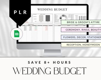 PLR Wedding Budget Google Excel Sheet