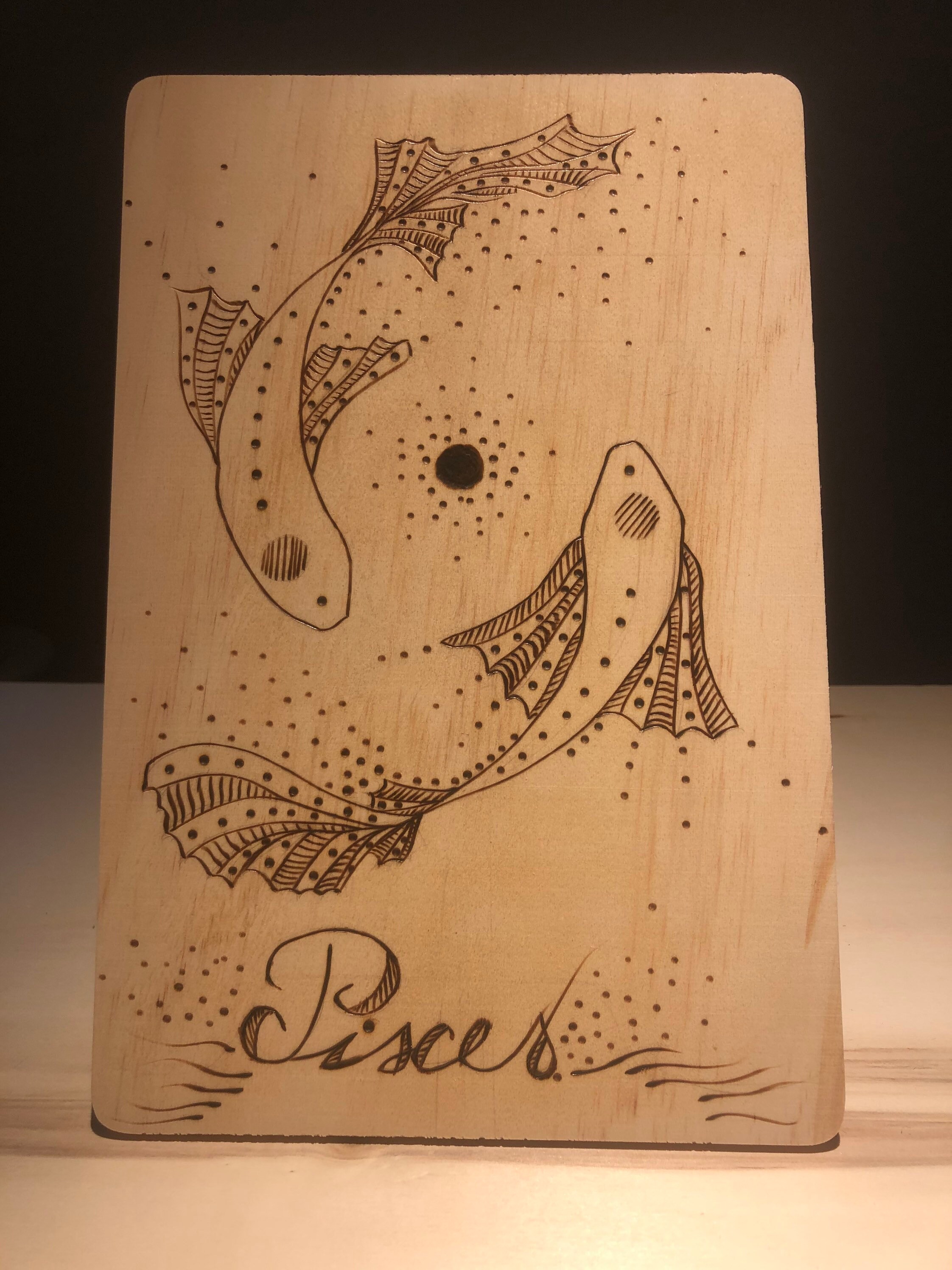 Pyrogravure Zodiaque Poisson