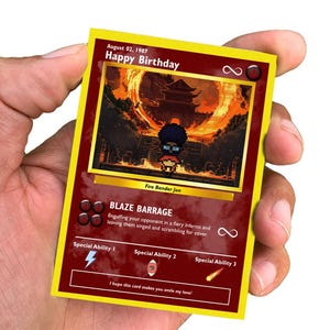 Carta Avatar personalizzata - Regalo personalizzato per i fan di Avatar - Crea la tua carta Avatar - Carta Avatar personalizzabile - Carta Avatar per i giocatori