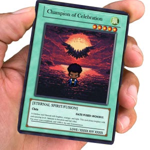 Dueling Birthday Card - Dueling Birthday Gift - Dueling Style Card - Metal Birthday Keepsake Gift - Anime-Inspired Battle Card