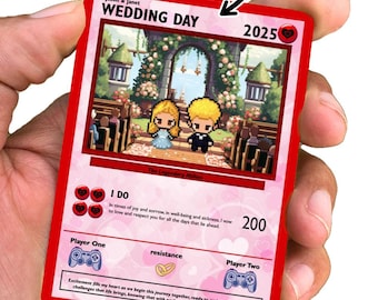 Personalized Poke Wedding Card - Custom Gift for Wedding - Newly Wed Gifts - Wedding Gift Ideas - Newly Wed Gift - Engagement Gift