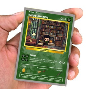 Personalisierte Zaubererkarte - Kundenspezifisches Geschenk für Zauberer - Bauen Sie Ihre Eigene Zaubererkarte - Personalisierbare Zauberkarte - Zaubererkarte für Gamer