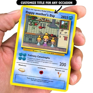 Carte personnalisée Poke Chef pour maman - cadeau maman personnalisé - cadeaux pour la fête des mères - cadeaux pour maman - carte chef maman personnalisée - carte maman culinaire - maman gastronomique
