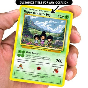 Personalisierte Poke Mutter Natur Mama Karte - individuelles Geschenk für Mama - Muttertagsgeschenke - Garten Mama - Erde Mama Karte - Wald Königin Mama Karte