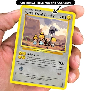 Carte de famille personnalisée Force Bond - Cadeau de famille - Carte de famille personnalisée - Cadeau spécial pour un membre de la famille - StarWars