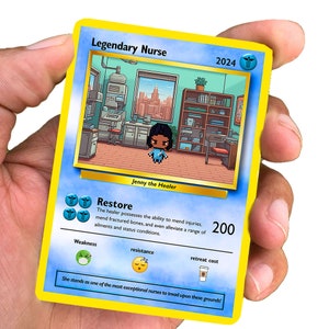 Personalisierte Poke Nurse Card - Geschenk für Krankenschwestern - Personalisiertes Krankenschwester Geschenk - Krankenschwester Wertschätzung - Krankenschwester Abschlussgeschenk - Benutzerdefinierte Krankenschwester Geschenk