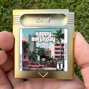 Cartucho de cumpleaños personalizado de GTA - Regalo de cumpleaños personalizado - Cartucho de regalo personalizado - Regalo de cumpleaños personalizado - Regalo de cumpleaños