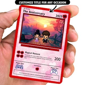 Poke Jubiläumskarte - Personalisierte Jahrestagsgeschenke - Jahrestagsgeschenk - Geschenk für Ihn - Geschenk für Sie - Vday Geschenk - Valentinstaggeschenk