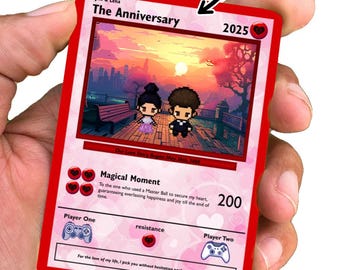 Cartão de aniversário Poke - Presentes de aniversário personalizados - Presente de aniversário - Presente para ele - Presente para ela - Presente de Vday - Presente de dia dos namorados