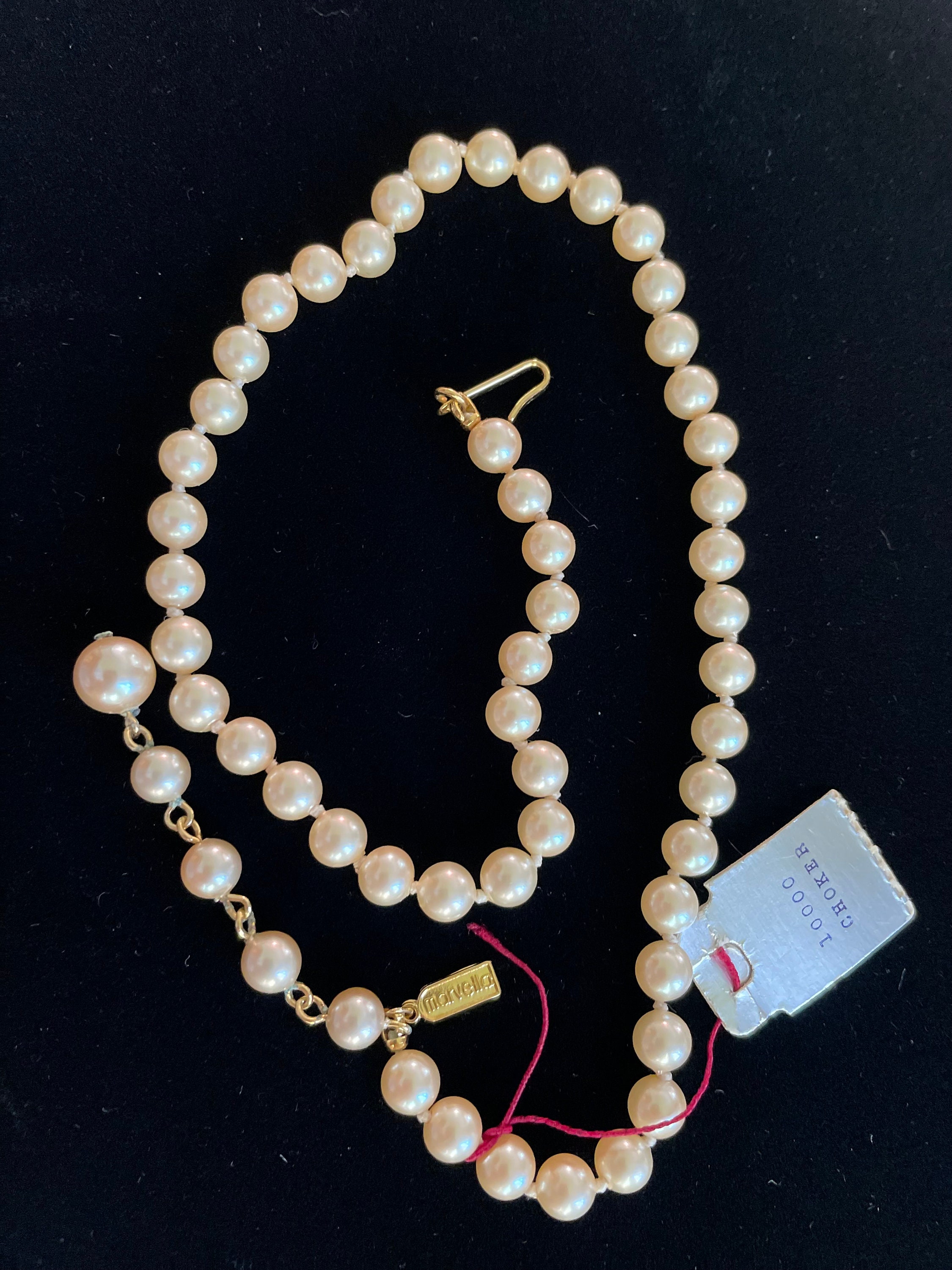 Vintage marvella pearl sale necklace