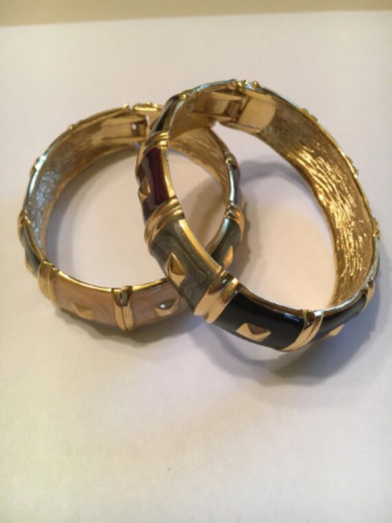 2 Vintage Hinged Bracelets - image 4