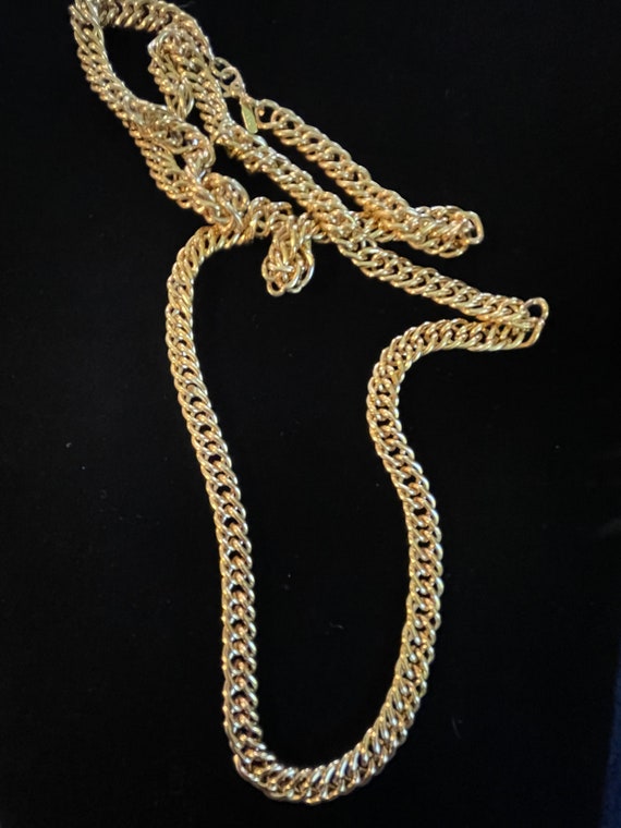 Vintage Monet Gold-tone Chain Necklace - image 2