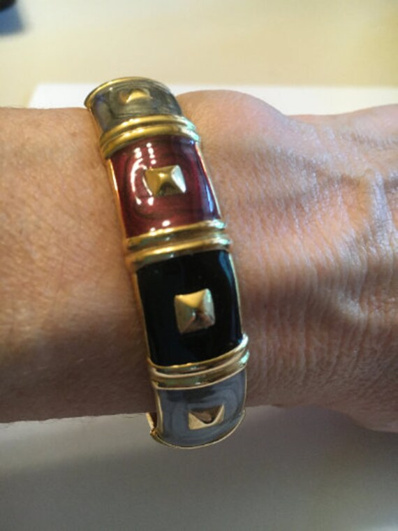 2 Vintage Hinged Bracelets - image 2