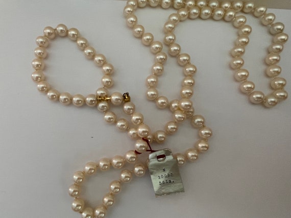 Vintage Marvella Glass Pearl Necklace - image 3