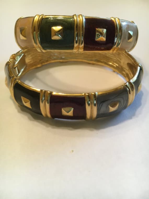 2 Vintage Hinged Bracelets - image 3