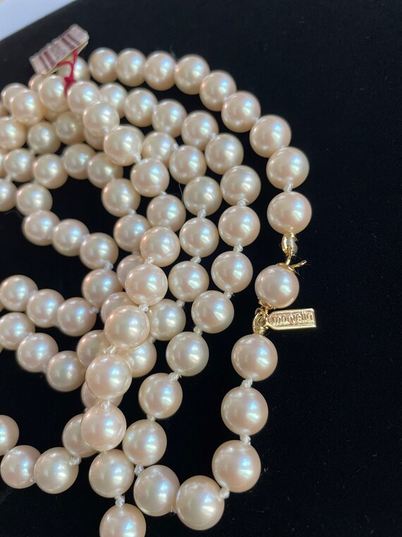 Beautiful Vintage Marvella Glass Pearl Necklace - image 2