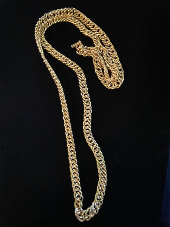 Vintage Monet Gold-tone Chain Necklace - image 4