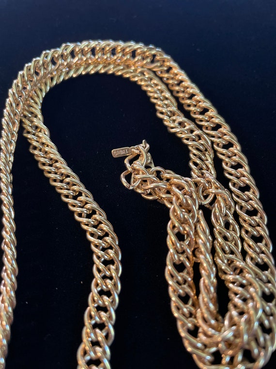 Vintage Monet Gold-tone Chain Necklace - image 5