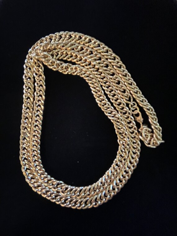 Vintage Monet Gold-tone Chain Necklace - image 1