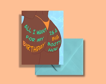 Big Booty Birthday Card