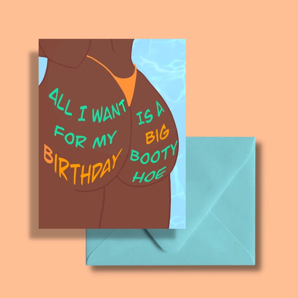 Big Booty Birthday Card