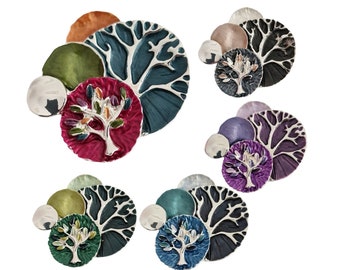 Broche magnétique dans le design combiné « Arbre de vie » - 5 couleurs au choix| Tellement féminin, pour les mariages, ou pour toute occasion.. !