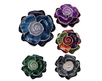 Magnetic Brooch in the gorgeous 'Flowers with Crystals' design - 5 Colours to choose from| So Feminine, For Weddings, or for any occasion..!