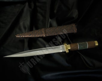 Ottoman Dagger Medieval Dagger with Embroidered Sheath, dagger with cover