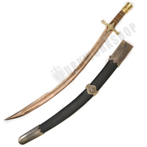 Turkish Kilij Sword Handmade Turkish Ottoman Sword Sword with sheath Sword box image 5