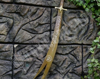 Zulfiqar Sword Imam Ali Sword Zulfikar Real Handmade Sword Gift Home Decoration, Full Tang Battle Ready