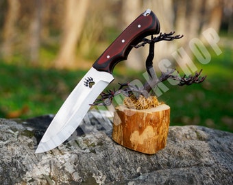 Handmade Bushcraft Knife, Claw Engraved Blade, Camping Knife Hiking  Bushcraft  Hunting  Fishing  Survival Tool
