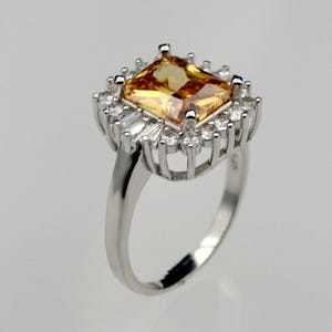 Citrine Ring-Sterling Silver Ring-Turkish Handmade-Gemstone Ring-Ladies Ring-Gift for Her