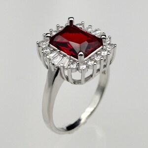 Rubin Ring-Sterling Silber Ring-Türkische Handmade-Edelstein Ring-Frauen Ring-Geschenk für Sie