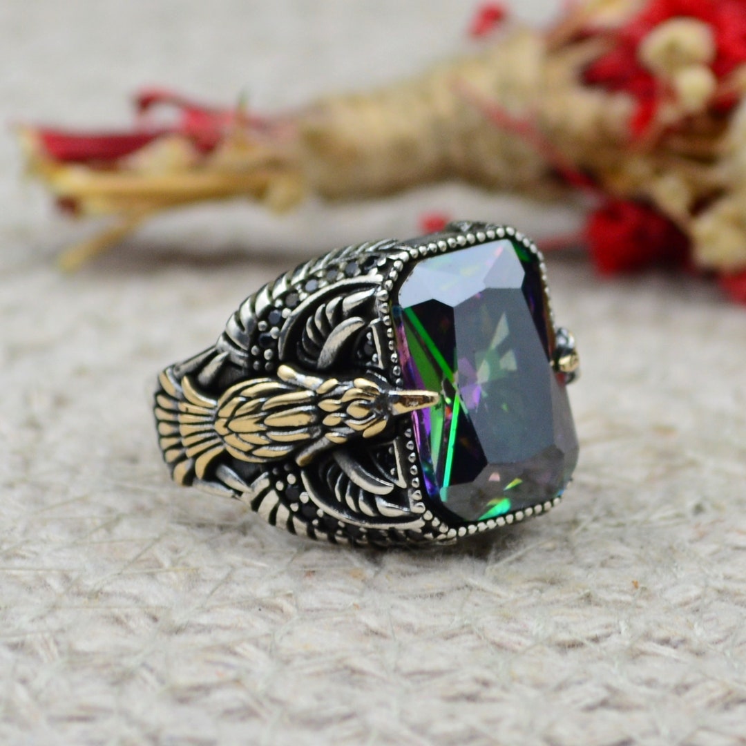 メンズリング - ミスティックトパーズリング - 925スターリング