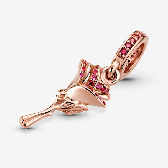 Rose Flower Dangle Charms 