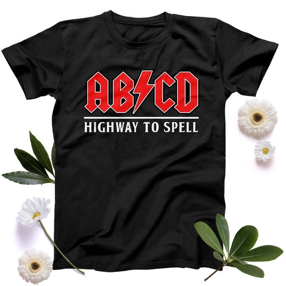 ABCD Teacher Shirt, ACDC Parody Shirt, Teacher Parody Tee, Gift for Teacher, Funny Teacher Shirt, Musici Teacher, Musician Shirt