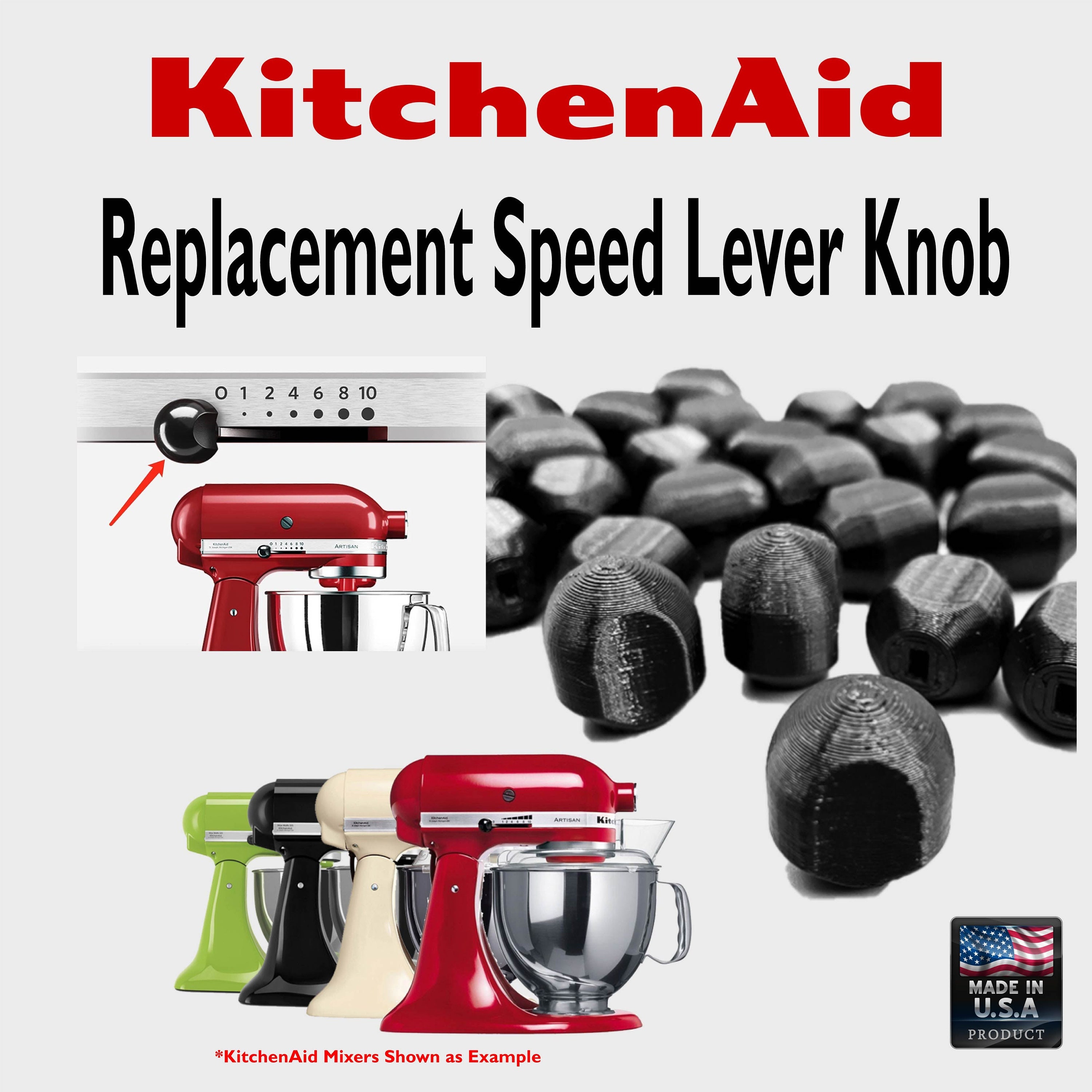 Manopola della leva di blocco/velocità nera di ricambio per miscelatore  KitchenAid/nuova generazione/accessori da cucina -  Italia