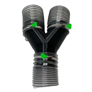 4 inch to 2x 4 inch Port Dust Hose Y-Splitter For Dust Collection image 2