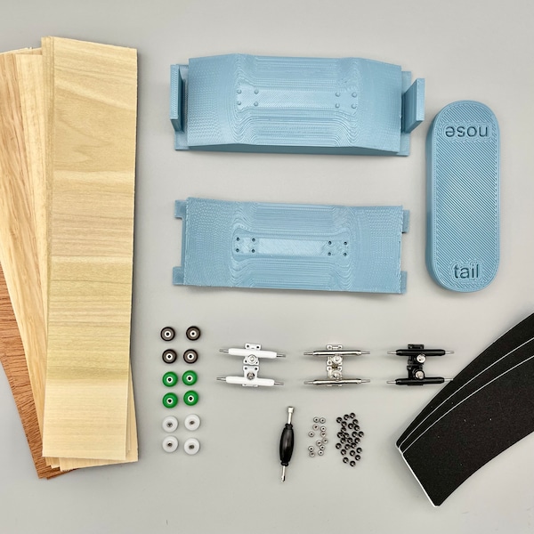 DIY Fingerboard Mold Kit - 96mm x 34mm, 49mm wheelbase, 20º kick-- Complete Kit